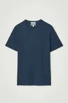Cos Brushed Lightweight T-shirt In Blue