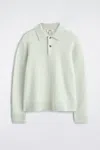 Cos Brushed-wool Polo Shirt In Blue