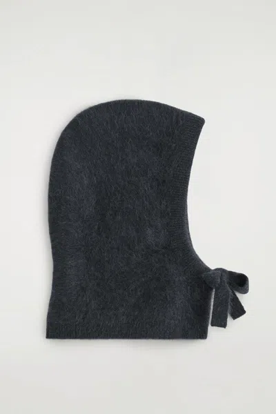 Cos Brushed-cashmere Hood In Blue