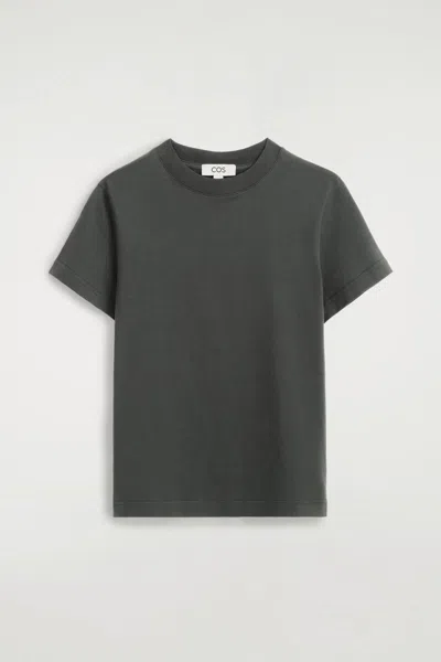 Cos Brushed-cotton Shirt In Black