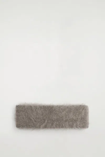 Cos Brushed-wool Headband In Beige