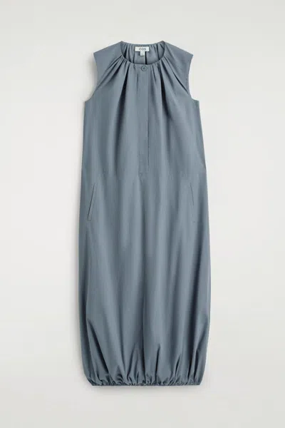 Cos Abito Midi Con Orlo A Palloncino In Gray