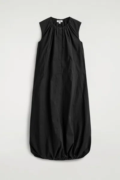 Cos Bubble-hem Midi Dress In Green