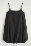 Cos Bubble-hem Mini Dress In Black