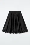 Cos Bubble-hem Mini Skirt In Black