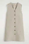 Cos Buttoned Linen Mini Dress