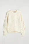 Cos Cable-knit Wool-cashmere Sweater In White