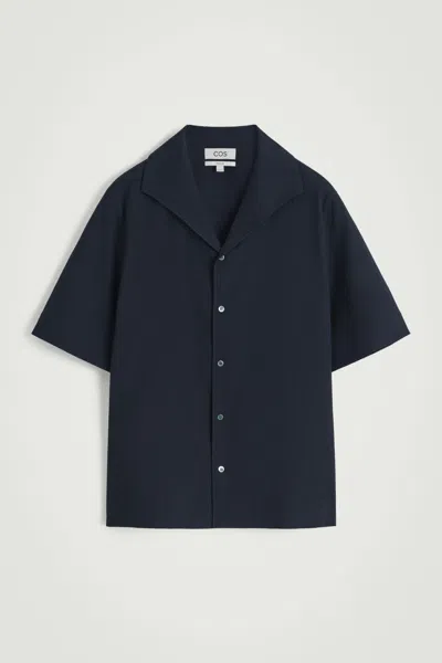 Cos Camp-collar Seersucker Shirt