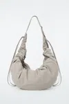 Cos Canopy Oversized Crossbody - Nylon In Beige