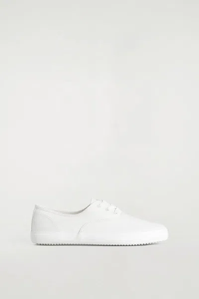 Cos Canvas Plimsoll Trainers In White