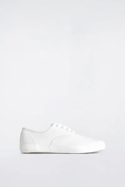 Cos Canvas Plimsoll Trainers In White