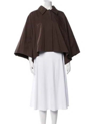 Pre-owned Cos Cape In Brown