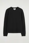 Cos Maglione Girocollo In Cashmere In Black