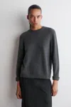 Cos Cashmere Crew-neck Jumper In Gray