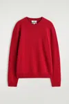 Cos Cashmere Crew-neck Jumper In Red