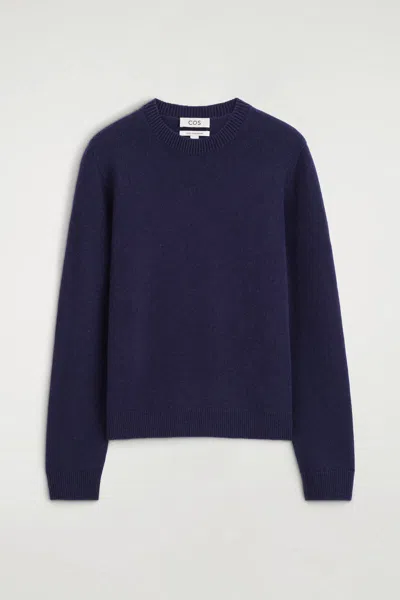 Cos Cashmere Crew-neck Jumper In Blue