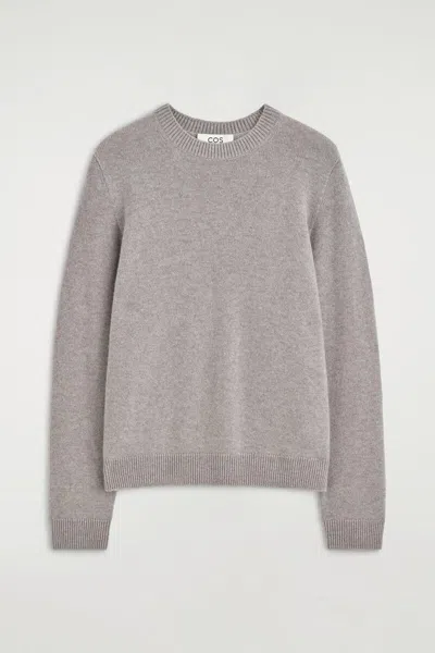 Cos Cashmere Crew-neck Jumper In Grey