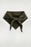 Cos Cashmere Triangle Scarf In Green
