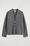 Cos Cashmere V-neck Cardigan In Gray