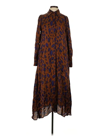 Pre-owned Cos Casual Dress In Brown