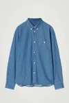 Cos Chambray Shirt In Blue