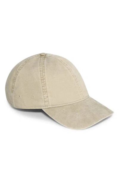 Cos Chaster Washed Cotton Baseball Cap In Beige Dusty Light