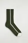 Cos Chaussettes Rayées En Coton In Green
