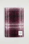 Cos Checked Alpaca-blend Scarf In Red