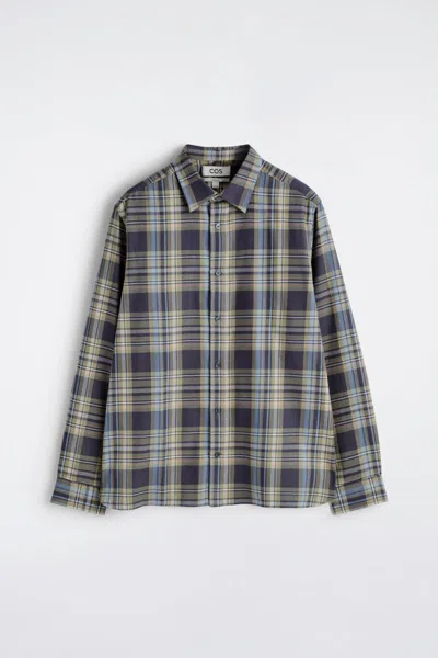 Cos Checked Cotton-twill Shirt In Multicolor