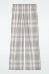 Cos Checked Flannel Pajama Pants In Grey