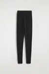 Cos Chenille-knit Leggings In Black
