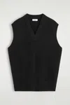 Cos Chenille-knit Vest In Black