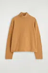 Cos Chenille Mock-neck Sweater In Gold