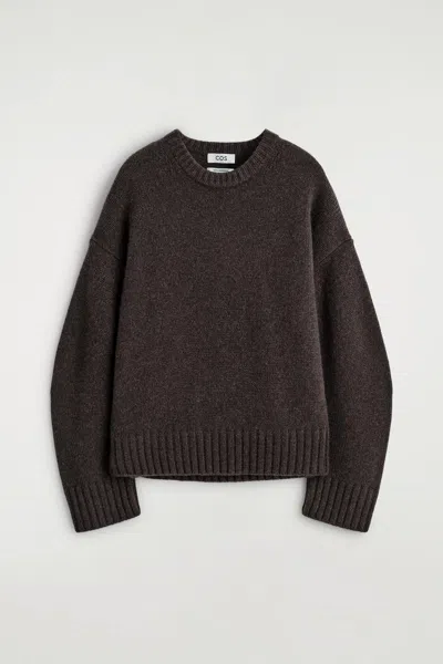 Cos Maglione Girocollo Chunky In Cashmere In Brown