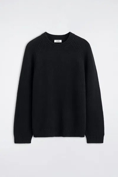 Cos Chunky Cashmere Jumper In Black