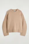 Cos Chunky Cashmere Sweater In Sand