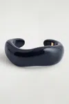 Cos Chunky Curved Bangle In Blue