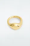 Cos Chunky Droplet Pinky Ring In Brown