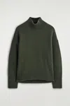 Cos Chunky Funnel-neck Wool Sweater In Green