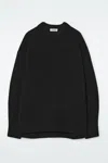 Cos Chunky Pure Cashmere Crew-neck Jumper In Black
