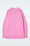 Cos Chunky Pure Cashmere Crew-neck Jumper In Pink