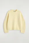 Cos Chunky Pure Cashmere Crew-neck Sweater In Yellow