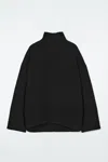 Cos Chunky Pure Cashmere Turtleneck Jumper In Black