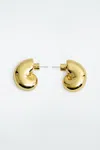 Cos Chunky Seashell-shaped Earrings In Brown
