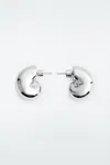 Cos Chunky Seashell-shaped Earrings In Silver
