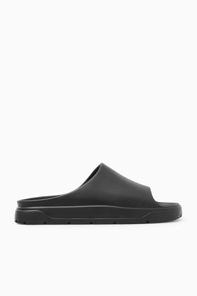 Cos Chunky Slides In Black