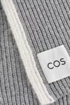 Cos Chunky Wool-mohair Scarf In Gray