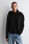 Cos Circle-cut Merino Wool Cardigan In Black