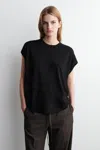Cos Circle-cut Merino Wool Top In Black
