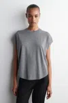 Cos Circle-cut Merino Wool Top In Gray
